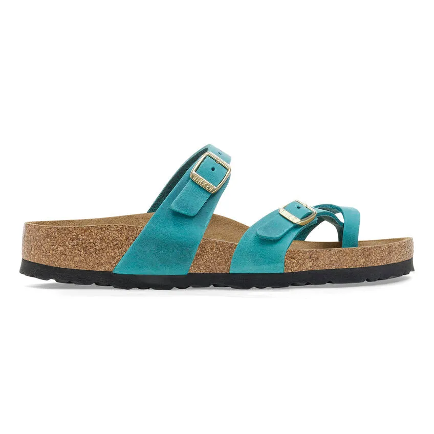 Women's Birkenstock Mayari Oiled Leather 1026591B Color: Biscay Bay