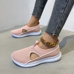 Womens Breathable Platform Hollow Mesh Lightweight Casual Sneakers