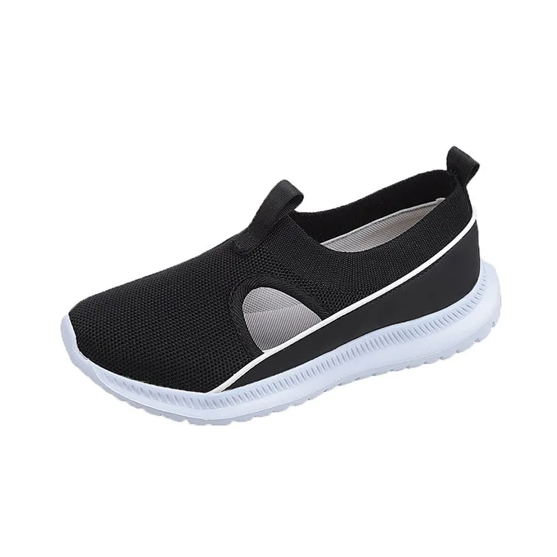 Womens Breathable Platform Hollow Mesh Lightweight Casual Sneakers