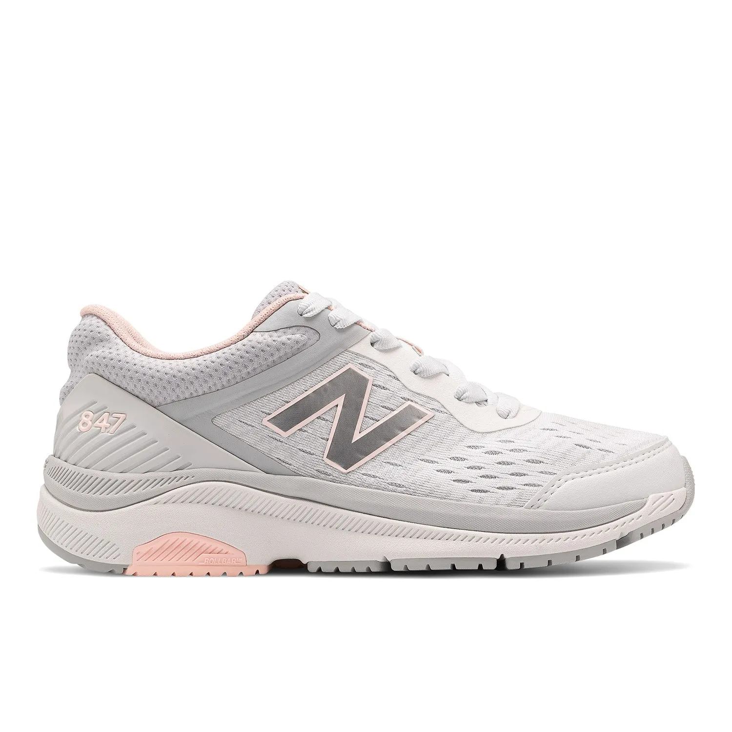 Women's New Balance 847v4 Color: Arctic Fox with Silver Mink and Peach Soda