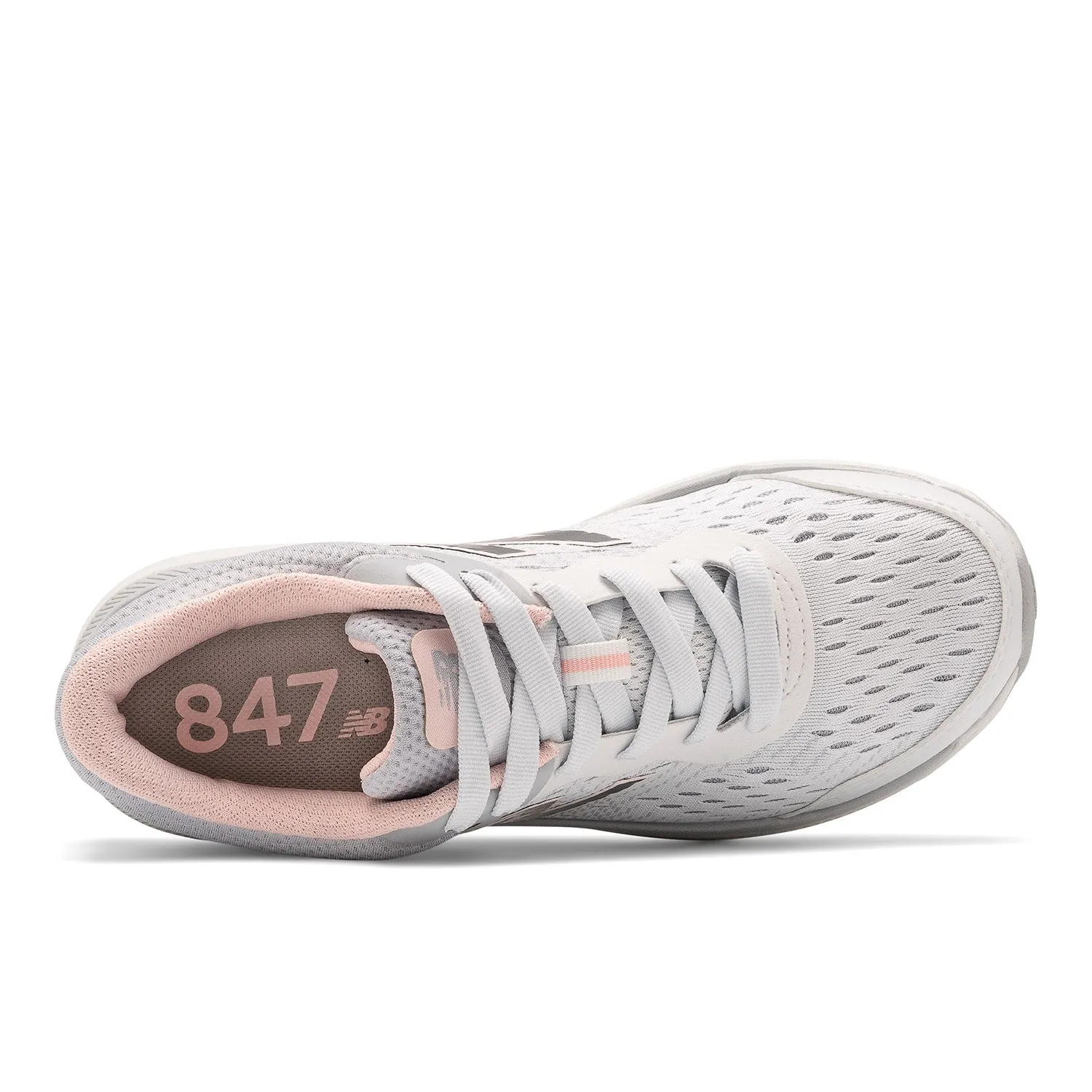 Women's New Balance 847v4 Color: Arctic Fox with Silver Mink and Peach Soda