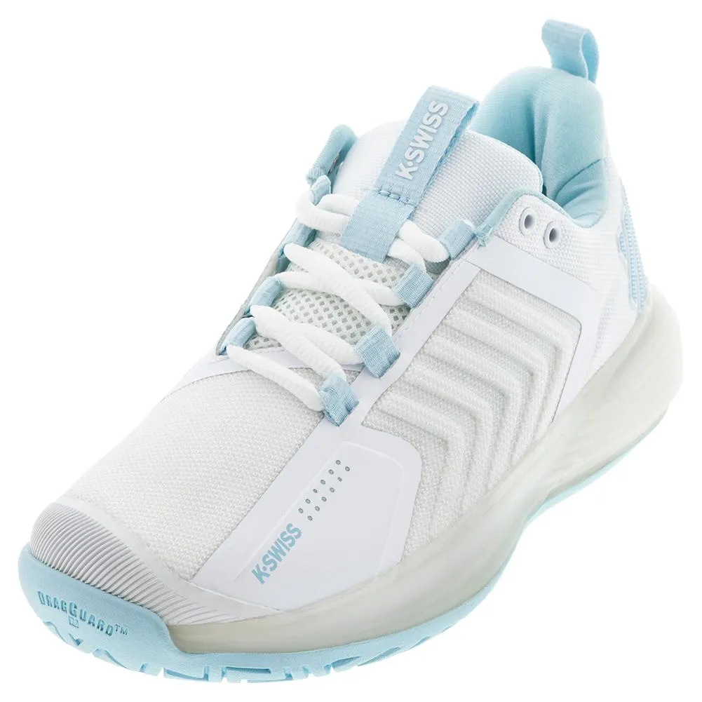 Women's Ultrashot 3 Tennis Shoes White and Blue Glow