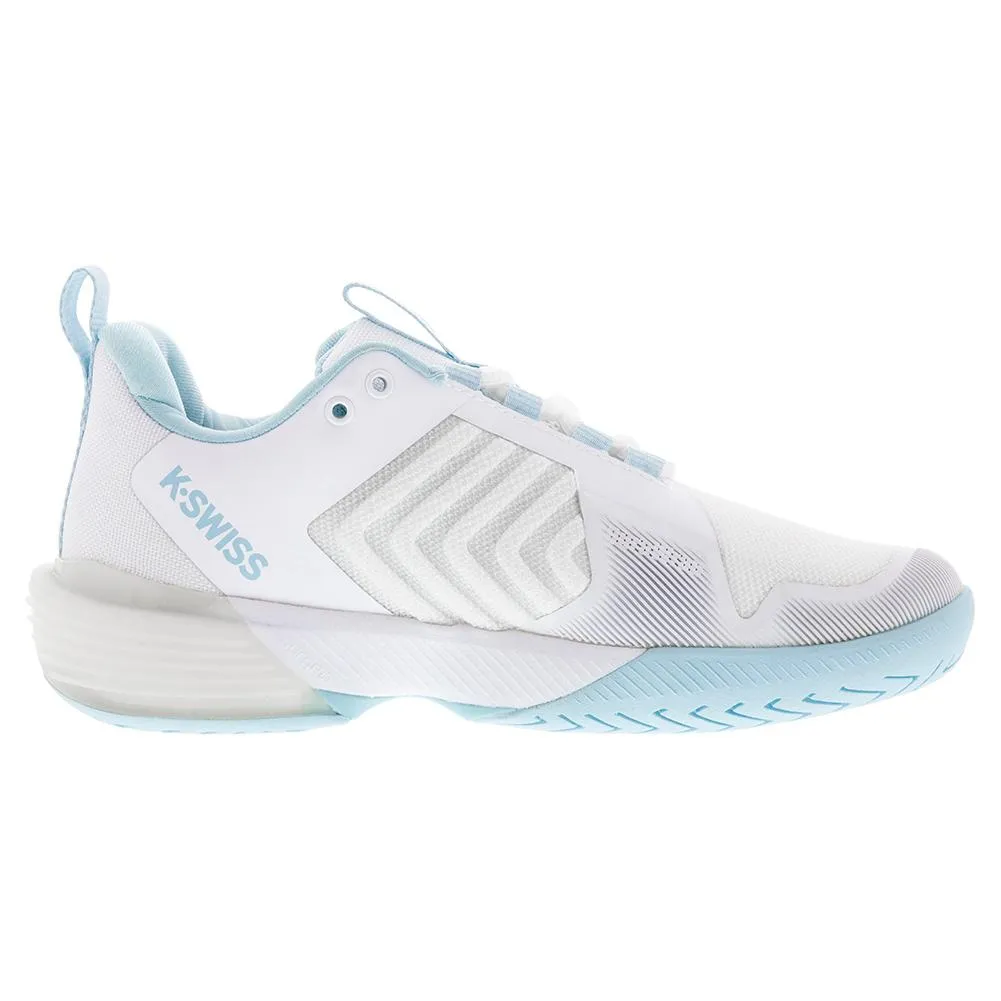 Women's Ultrashot 3 Tennis Shoes White and Blue Glow