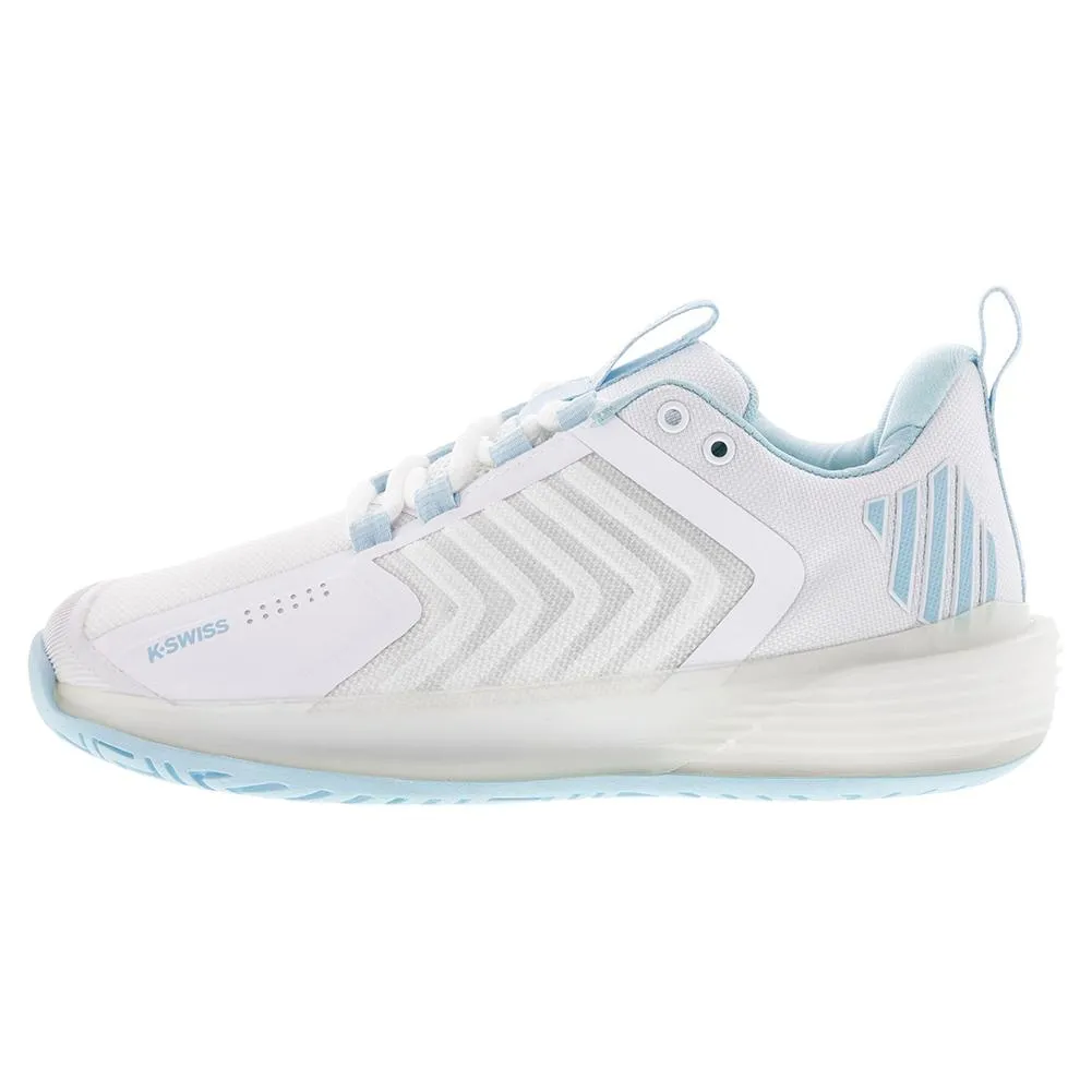 Women's Ultrashot 3 Tennis Shoes White and Blue Glow